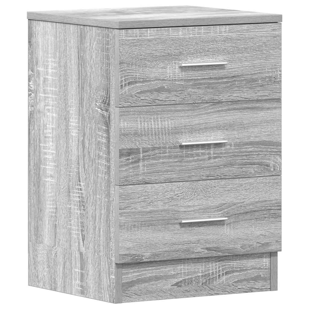 Nachttische 2 Stk. Grau Sonoma 38x35x56 cm Holzwerkstoff